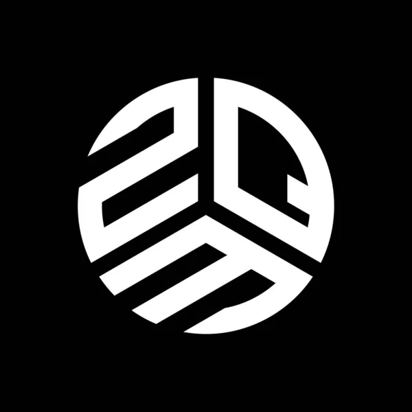 Zqm Logo Ontwerp Zwarte Achtergrond Zqm Creatieve Initialen Letter Logo — Stockvector