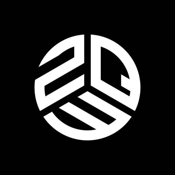 Diseño Del Logotipo Letra Zqw Sobre Fondo Negro Zqw Iniciales — Vector de stock
