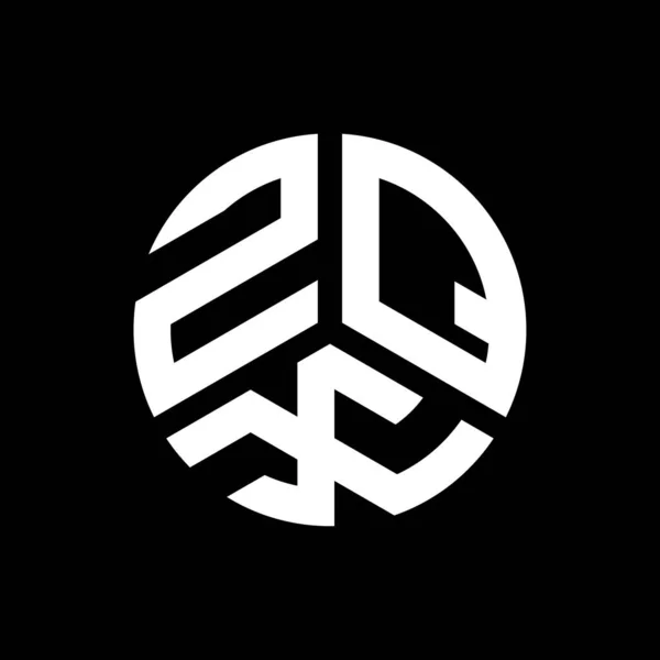 Дизайн Логотипа Буквы Zqx Черном Фоне Zqx Креативные Инициалы Буквенная — стоковый вектор