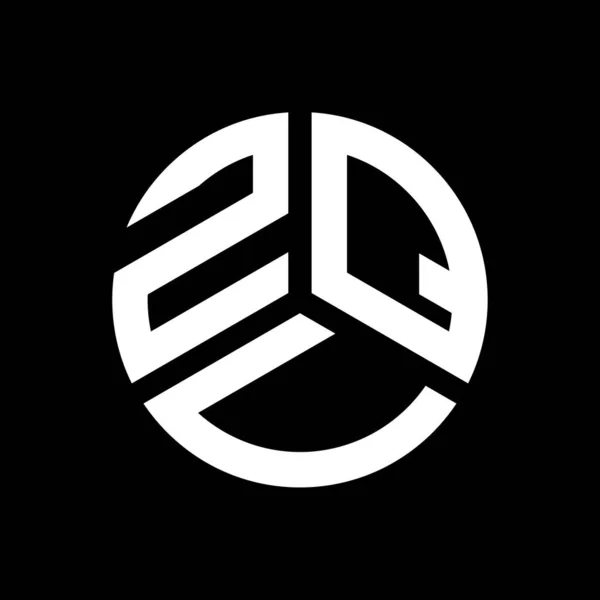 Zqv Письмо Логотип Дизайн Черном Фоне Zqw Creative Initials Letter — стоковый вектор