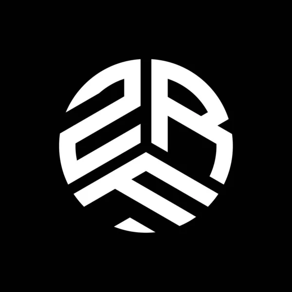 Zrf Lettre Logo Design Sur Fond Noir Zrf Initiales Créatives — Image vectorielle