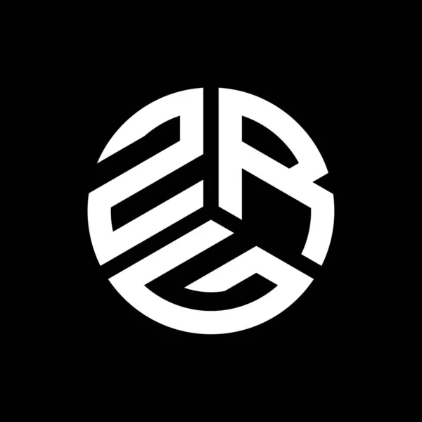 Projeto Logotipo Carta Zrg Fundo Preto Zrg Iniciais Criativas Conceito — Vetor de Stock