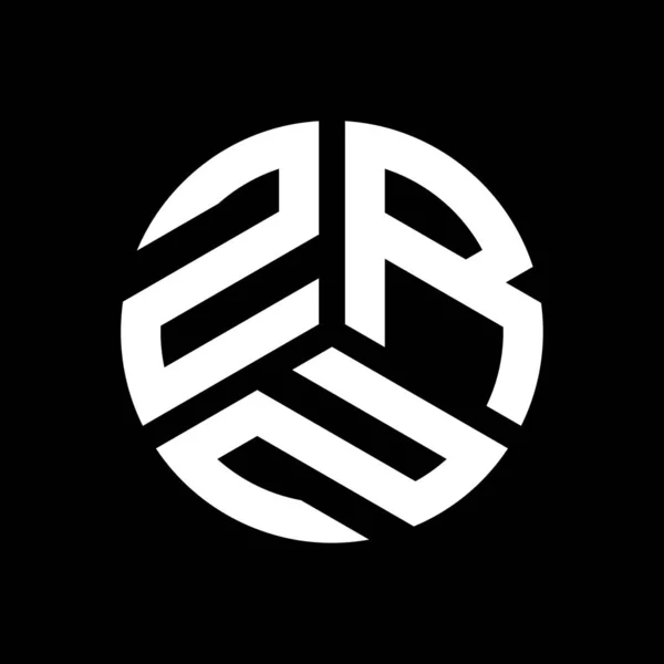 Siyah Arkaplanda Zrn Harf Logosu Tasarımı Zrn Yaratıcı Harflerin Baş — Stok Vektör