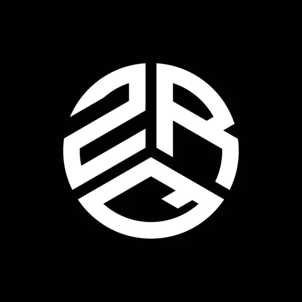 Zrq Buchstabe Logo Design Auf Schwarzem Hintergrund Zrq Kreative Initialen — Stockvektor
