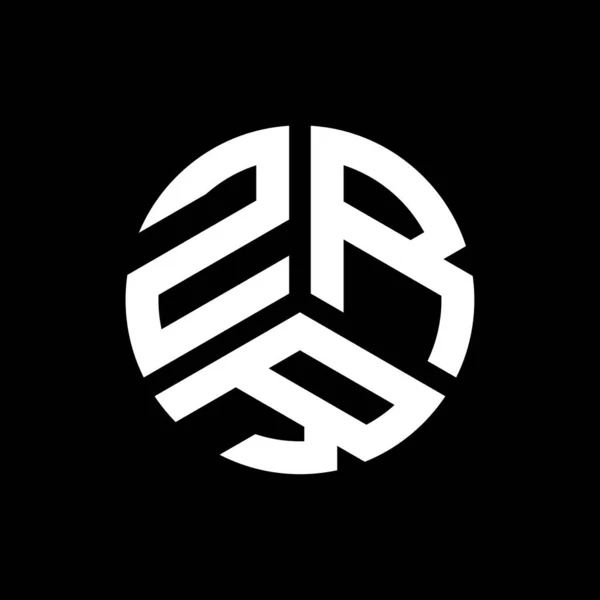 ブラックを基調としたZrrの文字ロゴデザイン Zrrクリエイティブイニシャルレターロゴコンセプト Zrr手紙デザイン — ストックベクタ