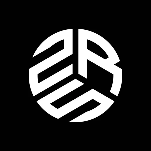 Zrs Letter Logo Design Auf Schwarzem Hintergrund Zrs Kreative Initialen — Stockvektor