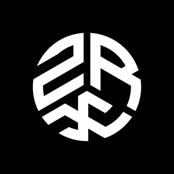 Diseño Del Logotipo Letra Zrx Sobre Fondo Negro Zrx Iniciales — Vector de stock