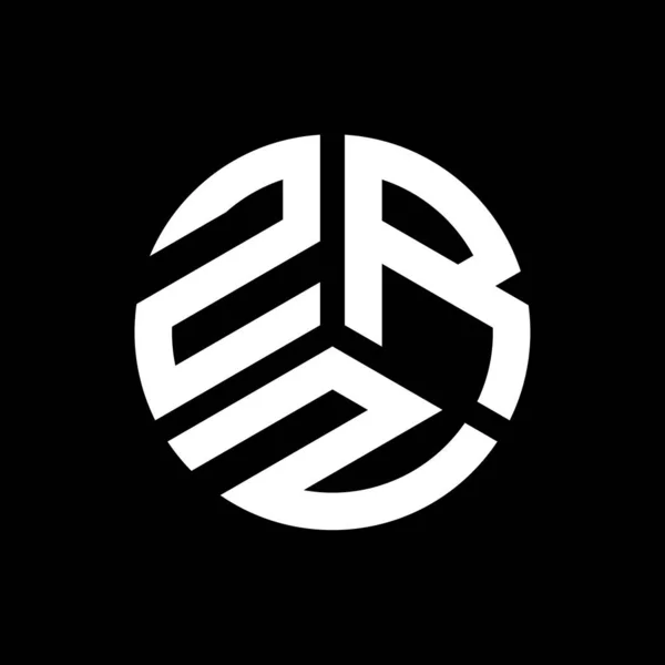 Zrz Lettre Logo Design Sur Fond Noir Zrz Initiales Créatives — Image vectorielle