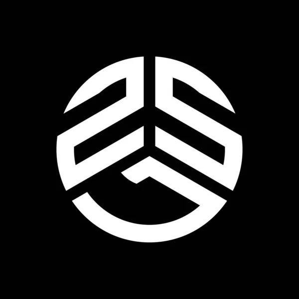 Diseño Del Logotipo Letra Zsl Sobre Fondo Negro Zsl Iniciales — Vector de stock