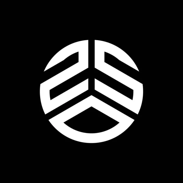 Design Logo Literei Zsn Fundal Negru Zsn Creativ Iniţiale Litera — Vector de stoc
