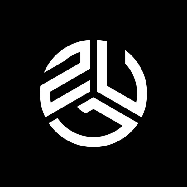 Siyah Arkaplanda Zul Harf Logosu Tasarımı Zul Yaratıcı Harflerin Baş — Stok Vektör