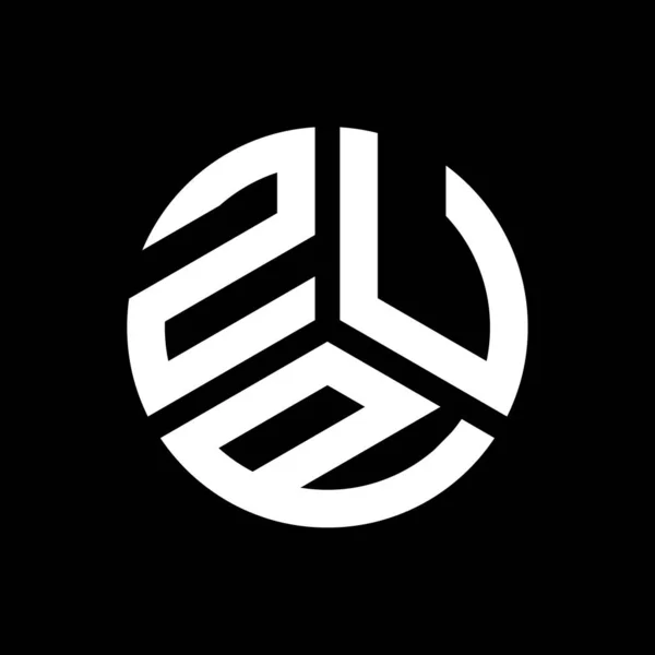 黒い背景にZupの手紙のロゴデザイン Zupクリエイティブイニシャルレターロゴコンセプト Zup手紙デザイン — ストックベクタ