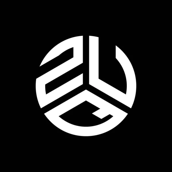 ブラックを基調としたZuq手紙ロゴデザイン Zuqクリエイティブイニシャルレターロゴコンセプト Zuq手紙デザイン — ストックベクタ