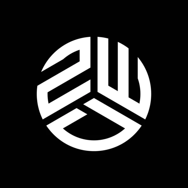 Zwd Logo Ontwerp Zwarte Achtergrond Zwd Creatieve Initialen Letter Logo — Stockvector