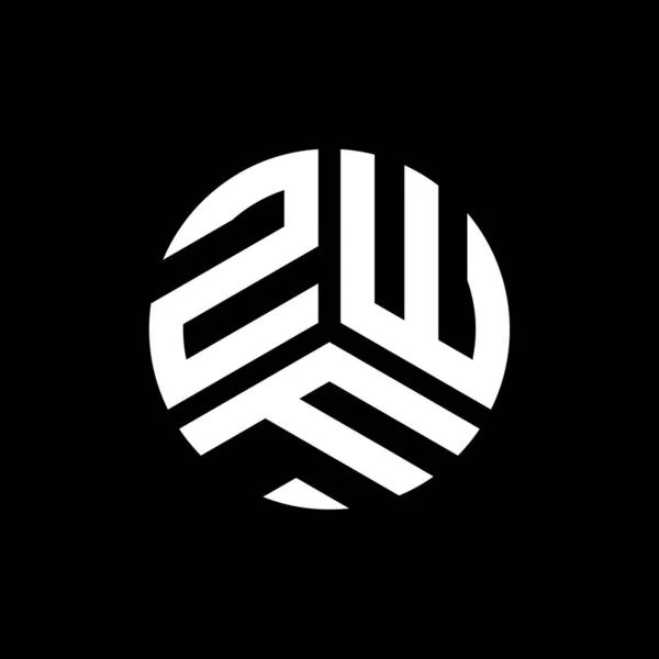 Projeto Logotipo Letra Zwf Fundo Preto Zwf Iniciais Criativas Conceito — Vetor de Stock