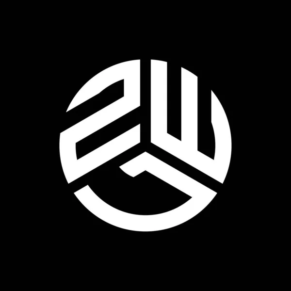 Дизайн Логотипа Zwl Чёрном Фоне Концепция Логотипа Инициалами Zwl Дизайн — стоковый вектор