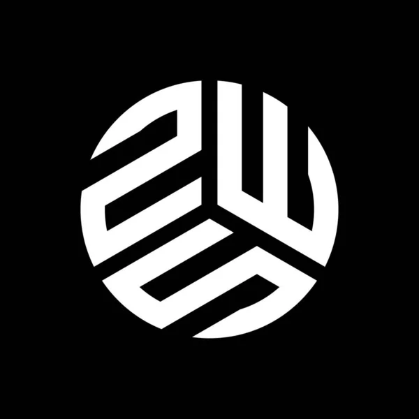 Logo Lettera Zws Sfondo Nero Zws Creativo Iniziali Lettera Logo — Vettoriale Stock