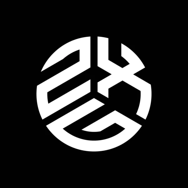 Siyah Arkaplanda Zxg Harf Logosu Tasarımı Zxg Yaratıcı Harflerin Baş — Stok Vektör