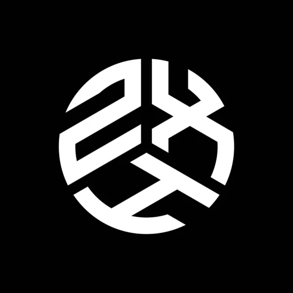 Zxh Bokstav Logotyp Design Svart Bakgrund Zxh Kreativa Initialer Brev — Stock vektor