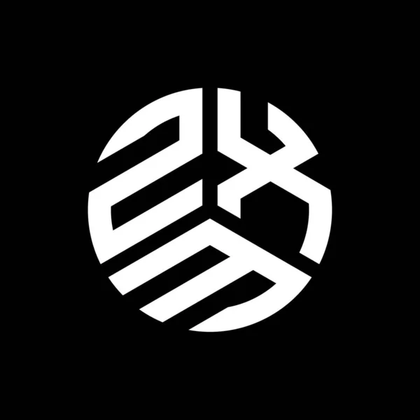 Projeto Logotipo Carta Zxm Fundo Preto Zxm Iniciais Criativas Conceito — Vetor de Stock