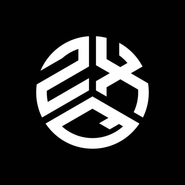 Zxq Letter Logo Design Auf Schwarzem Hintergrund Zxq Kreative Initialen — Stockvektor