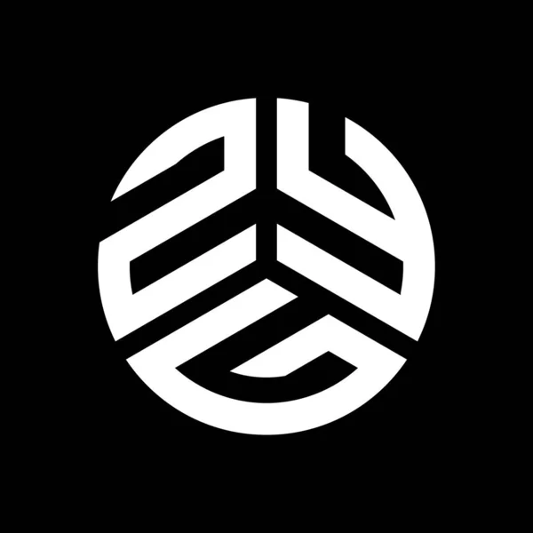 Zyg Дизайн Логотипу Чорному Тлі Творчі Ініціали Zyg Мають Поняття — стоковий вектор