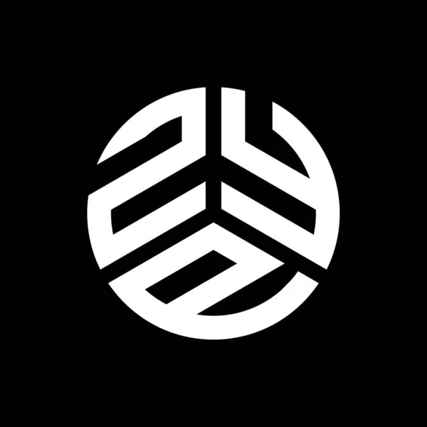 Siyah Arkaplanda Zyp Harf Logosu Tasarımı Zyp Yaratıcı Harflerin Baş — Stok Vektör