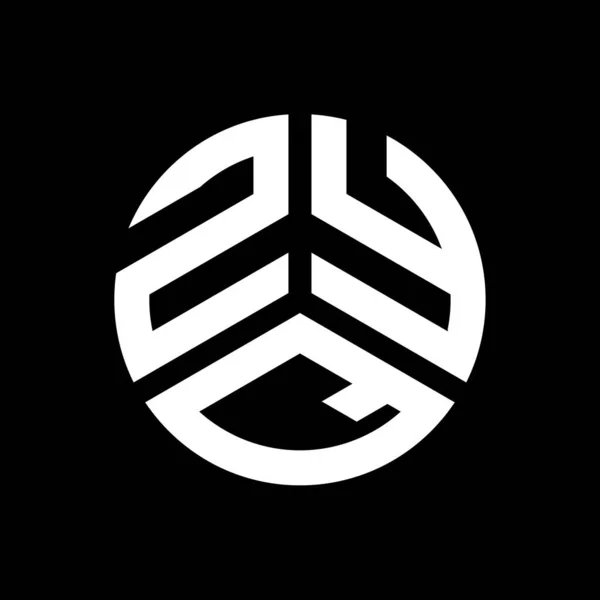 Σχεδιασμός Λογότυπου Γραμμάτων Zyq Μαύρο Φόντο Δημιουργικά Αρχικά Zyq Έννοια — Διανυσματικό Αρχείο