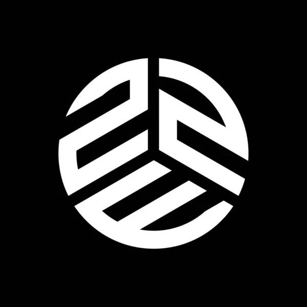 Zze Lettre Logo Design Sur Fond Noir Zze Initiales Créatives — Image vectorielle