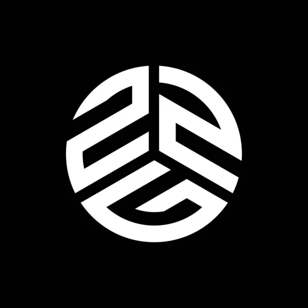 Zzg Lettre Logo Design Sur Fond Noir Zzg Initiales Créatives — Image vectorielle