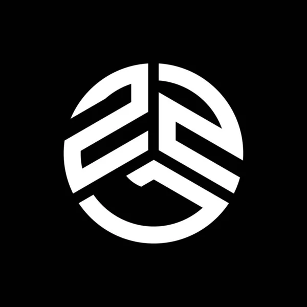 Zzlの文字のロゴデザインは黒を基調としている Zzlクリエイティブイニシャルレターロゴコンセプト Zzl文字デザイン — ストックベクタ