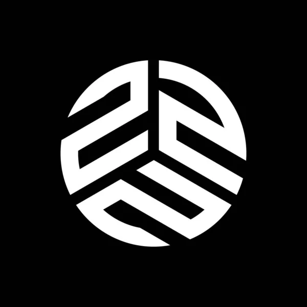 Zzn Buchstabe Logo Design Auf Schwarzem Hintergrund Zzn Kreative Initialen — Stockvektor