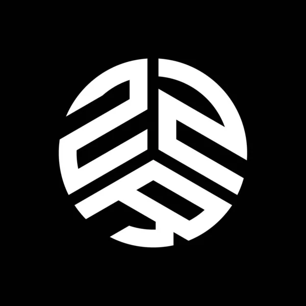 Zzr Lettre Logo Design Sur Fond Noir Zzr Initiales Créatives — Image vectorielle