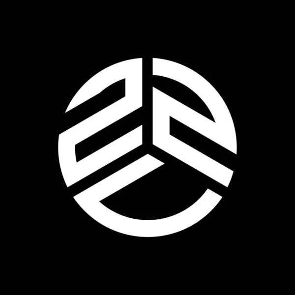 Zzvの文字ロゴデザインはブラックを基調としている Zzvクリエイティブイニシャルレターロゴコンセプト Zzv文字デザイン — ストックベクタ