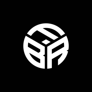 Siyah arka planda FBR harf logosu tasarımı. FBR yaratıcı harflerin baş harfleri logo kavramı. FBR harf tasarımı.