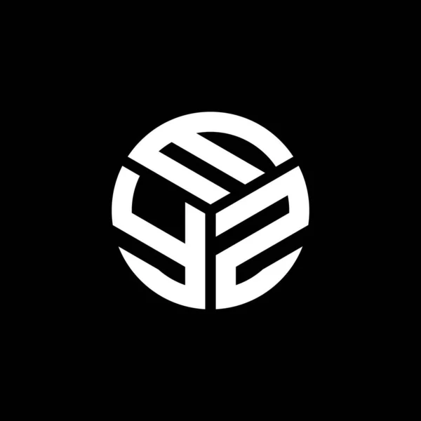 Eyz Письмо Дизайн Логотипа Черном Фоне Концепция Логотипа Eyz Creative — стоковый вектор