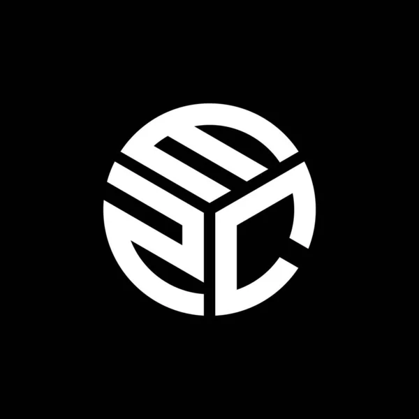 Siyah Arka Planda Ezc Harf Logosu Tasarımı Ezc Yaratıcı Harflerin — Stok Vektör