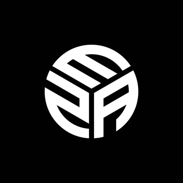 Eza Design Logotipo Carta Fundo Preto Eza Criativa Iniciais Conceito — Vetor de Stock