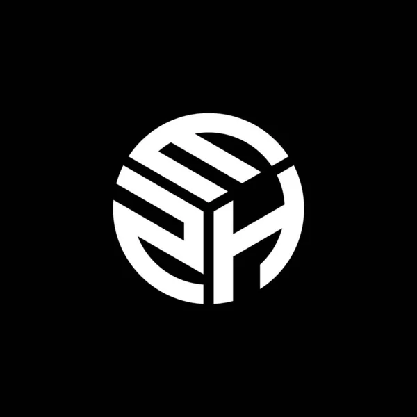 Logo Lettera Ezh Disegno Sfondo Nero Ezh Creativo Iniziali Lettera — Vettoriale Stock