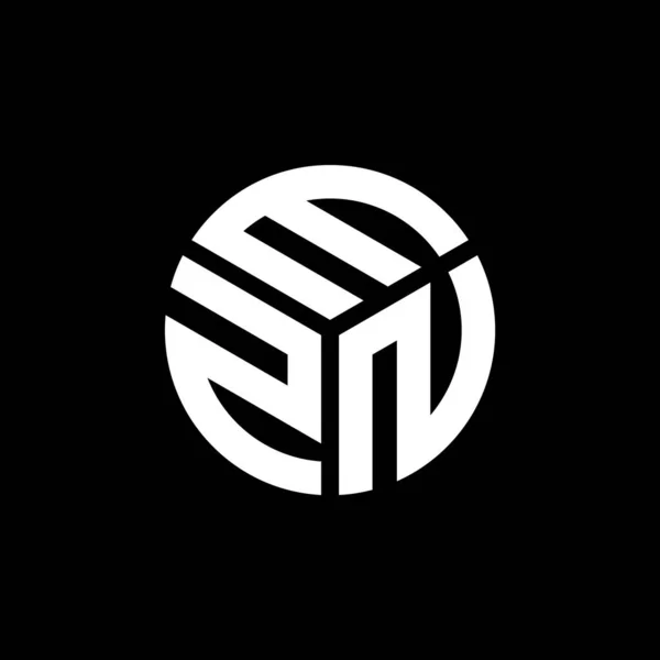 Logo Lettera Ezn Sfondo Nero Ezn Creativo Iniziali Lettera Logo — Vettoriale Stock