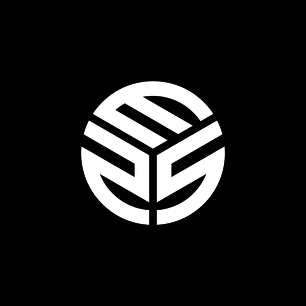 Ezs Design Logotipo Carta Fundo Preto Ezs Iniciais Criativas Conceito — Vetor de Stock