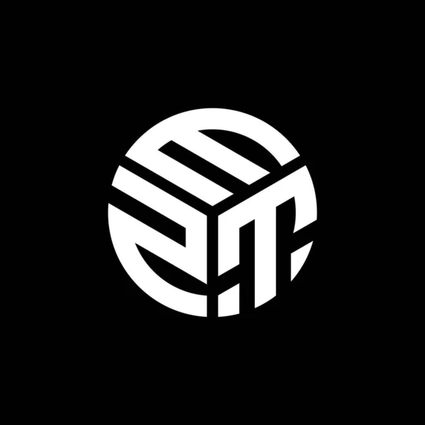 Ezt Lettre Logo Design Sur Fond Noir Ezt Initiales Créatives — Image vectorielle