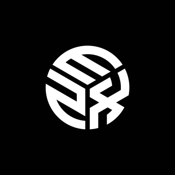 Ezx Lettre Logo Design Sur Fond Noir Ezx Initiales Créatives — Image vectorielle