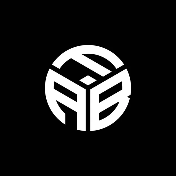 Fab Brev Logotyp Design Svart Bakgrund Fab Kreativa Initialer Brev — Stock vektor
