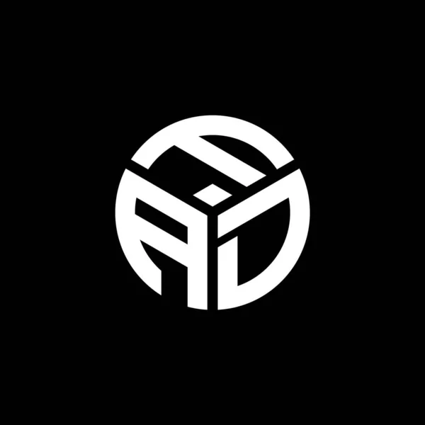 Design Logotipo Letra Fad Fundo Preto Fad Iniciais Criativas Conceito — Vetor de Stock
