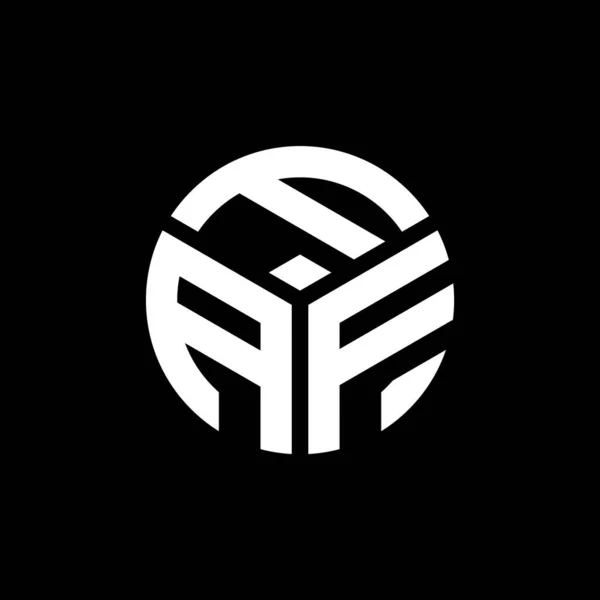 Diseño Del Logotipo Letra Faf Sobre Fondo Negro Faf Iniciales — Vector de stock