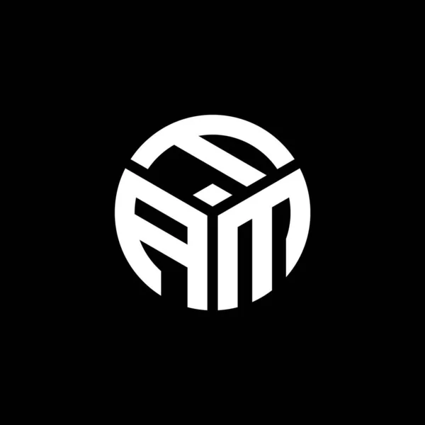 Fam Letter Logo Design Auf Schwarzem Hintergrund Fam Kreative Initialen — Stockvektor