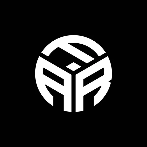 Far Lettre Logo Design Sur Fond Noir Far Initiales Créatives — Image vectorielle