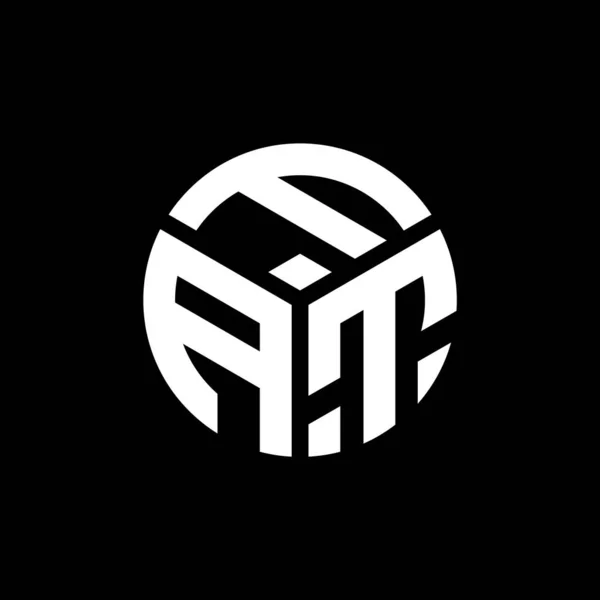 Diseño Del Logotipo Letra Fat Sobre Fondo Negro Fat Iniciales — Vector de stock