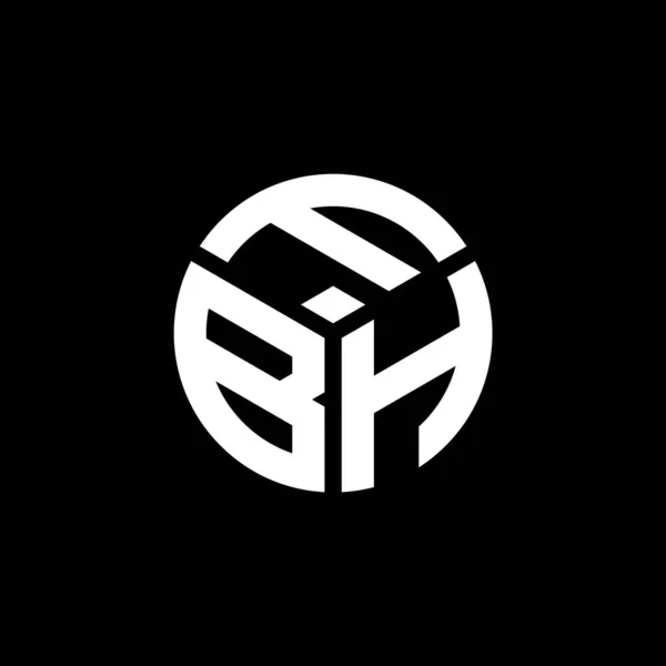Diseño Del Logotipo Letra Fbh Sobre Fondo Negro Fbh Iniciales — Vector de stock
